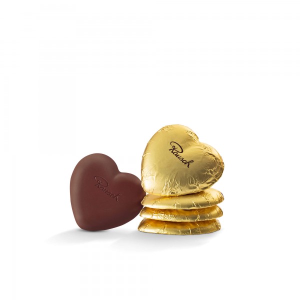 Schokoladen-Herzen Gold